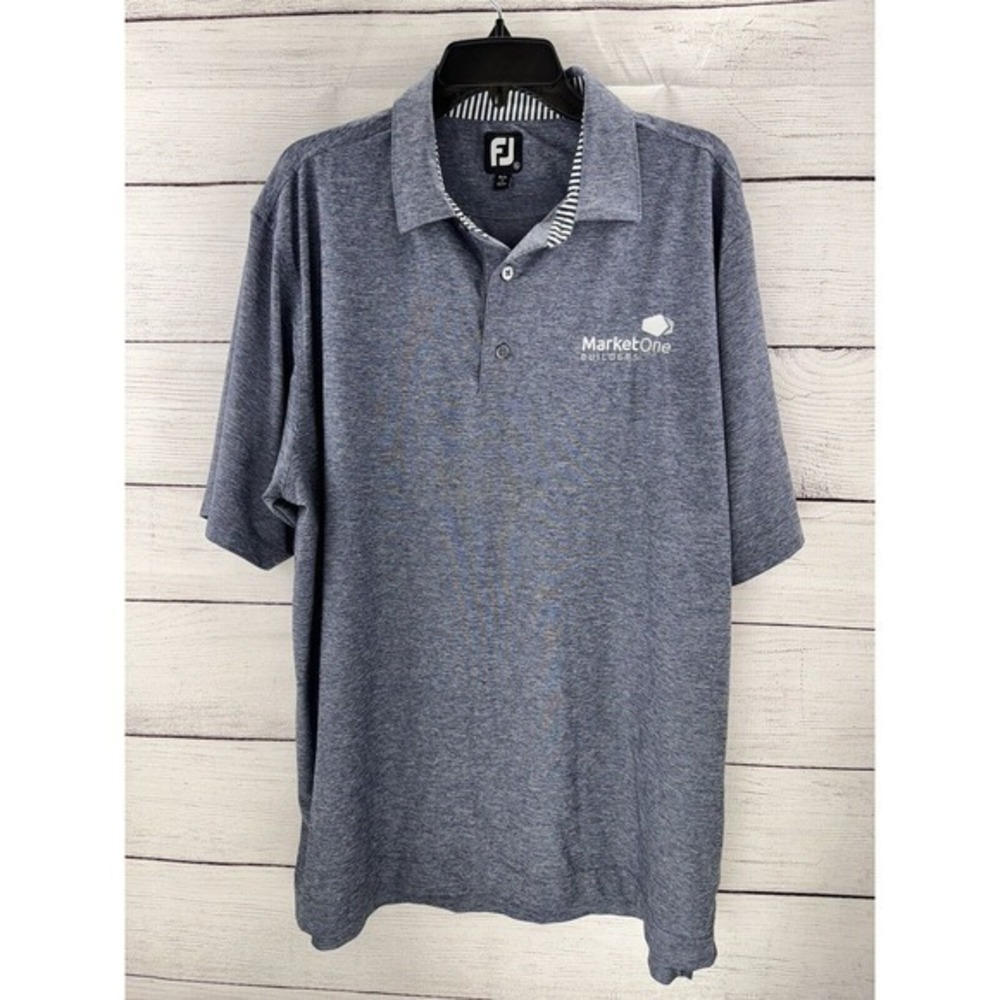 Footjoy FJ Golf Polo Shirt Short Sleeve‎ Blue Performance Men’s X-Large